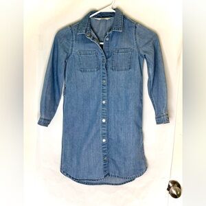 Kids Blue Denim Shirt Dress